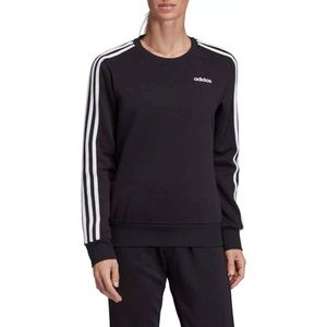 Adidas 3 striped crew neck sweatshirt